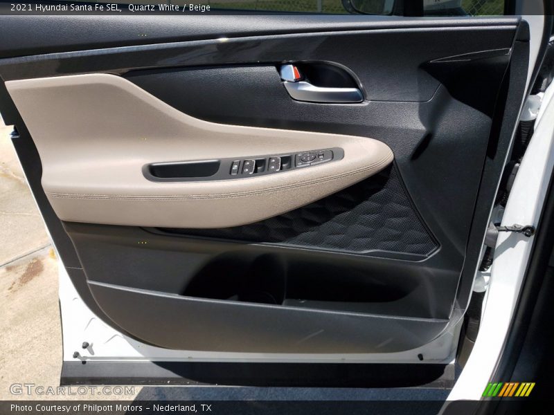 Quartz White / Beige 2021 Hyundai Santa Fe SEL