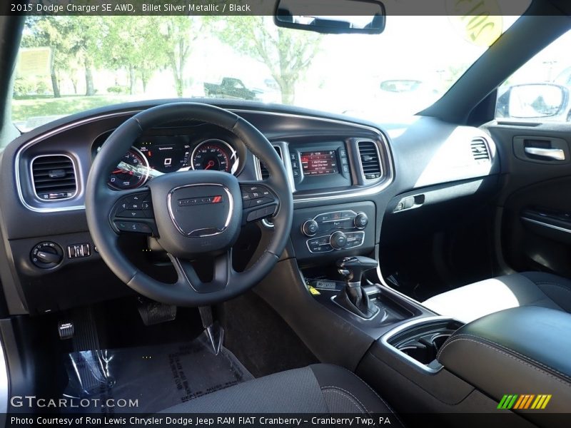 Billet Silver Metallic / Black 2015 Dodge Charger SE AWD