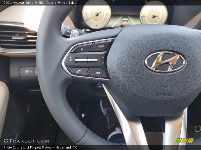 Quartz White / Beige 2021 Hyundai Santa Fe SEL
