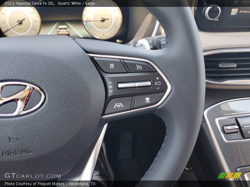 Quartz White / Beige 2021 Hyundai Santa Fe SEL