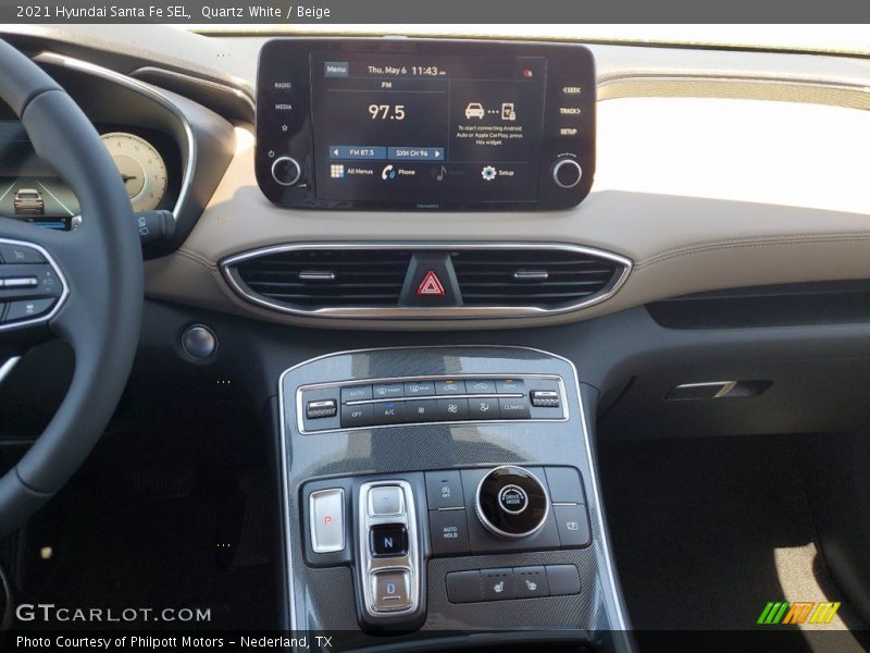 Quartz White / Beige 2021 Hyundai Santa Fe SEL