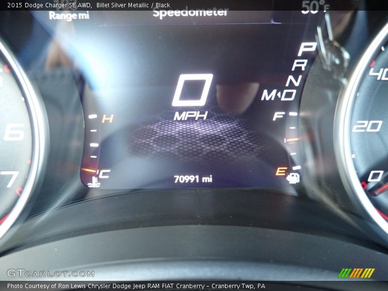 Billet Silver Metallic / Black 2015 Dodge Charger SE AWD