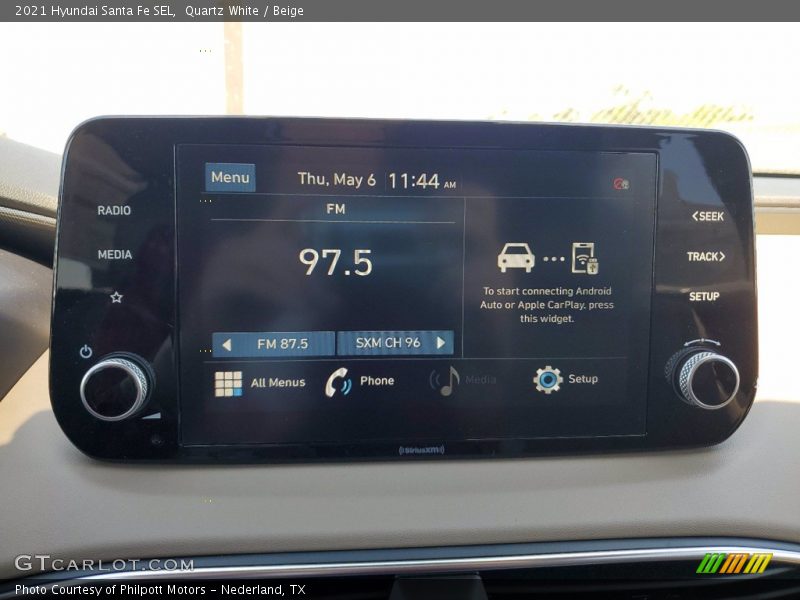 Quartz White / Beige 2021 Hyundai Santa Fe SEL