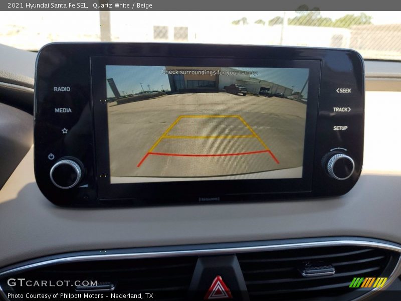 Quartz White / Beige 2021 Hyundai Santa Fe SEL