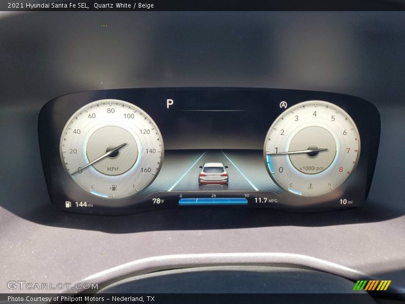 Quartz White / Beige 2021 Hyundai Santa Fe SEL