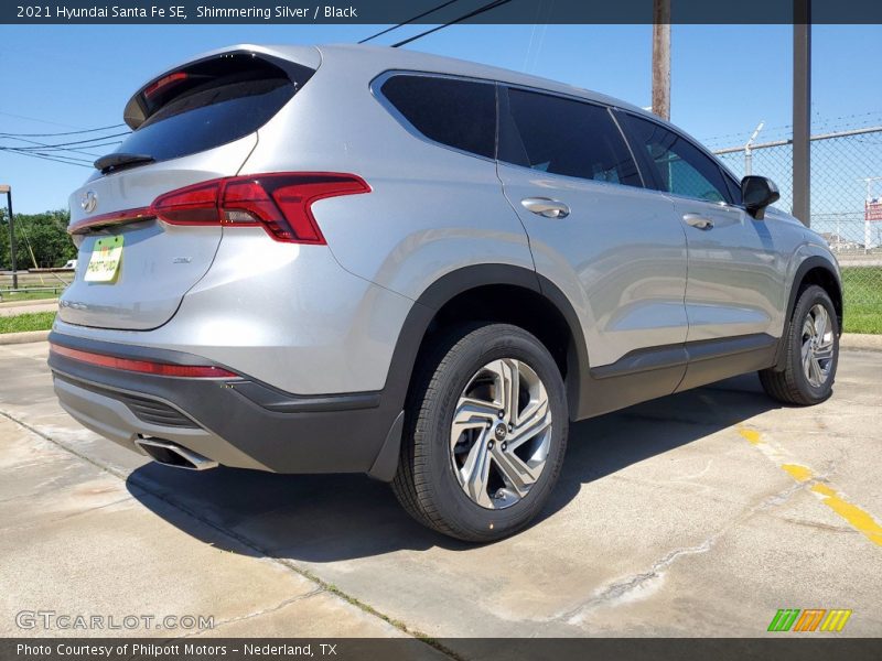 Shimmering Silver / Black 2021 Hyundai Santa Fe SE