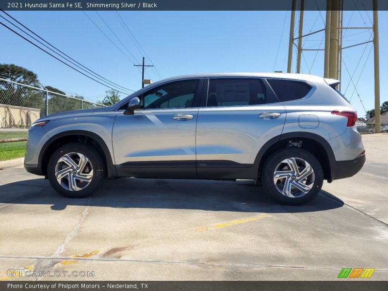 Shimmering Silver / Black 2021 Hyundai Santa Fe SE