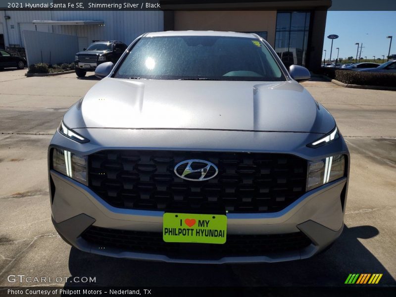 Shimmering Silver / Black 2021 Hyundai Santa Fe SE