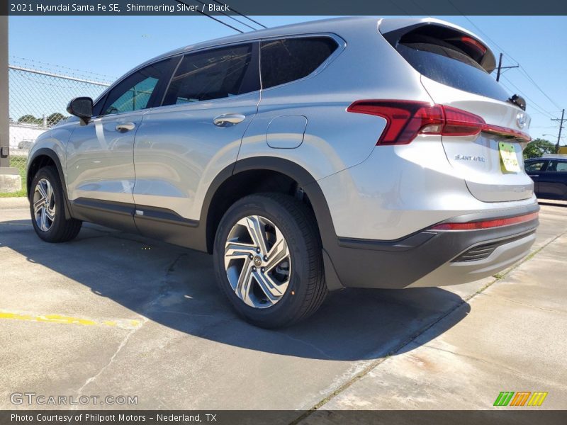 Shimmering Silver / Black 2021 Hyundai Santa Fe SE