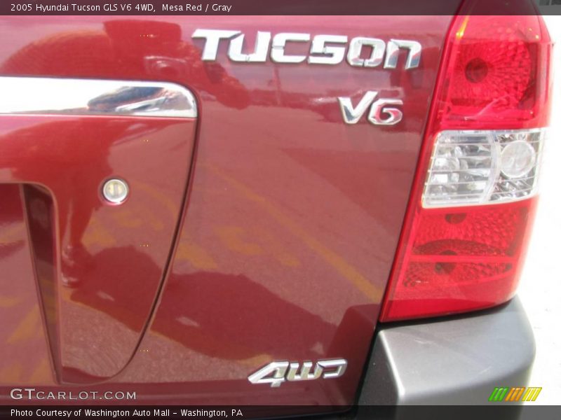 Mesa Red / Gray 2005 Hyundai Tucson GLS V6 4WD