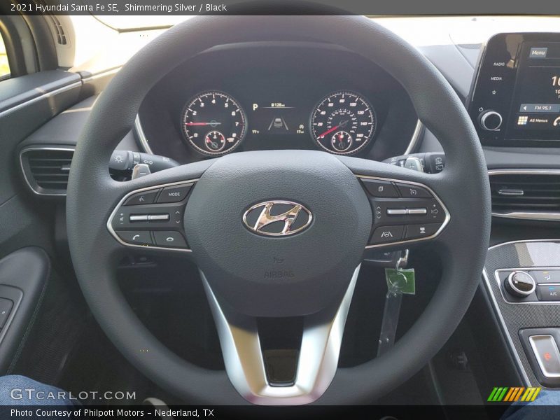 Shimmering Silver / Black 2021 Hyundai Santa Fe SE