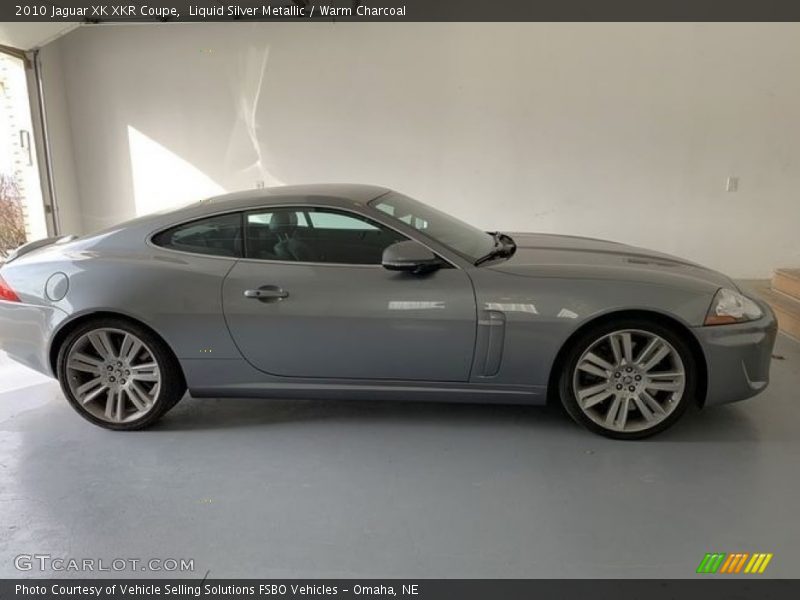 Liquid Silver Metallic / Warm Charcoal 2010 Jaguar XK XKR Coupe