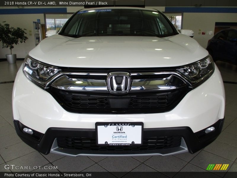White Diamond Pearl / Black 2018 Honda CR-V EX-L AWD