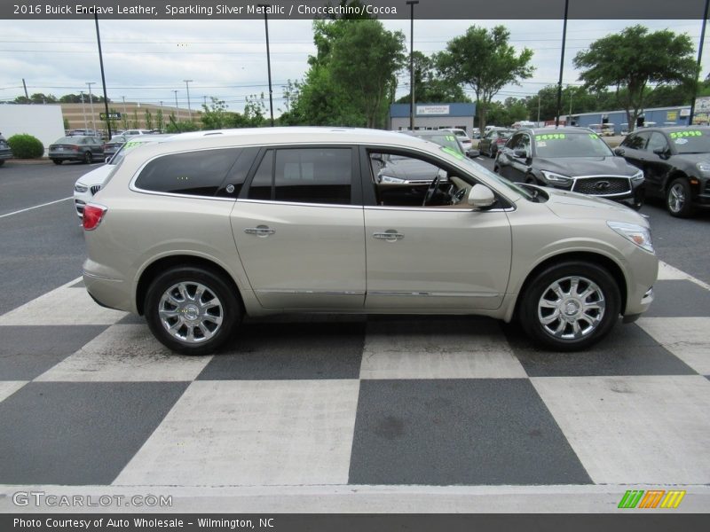 Sparkling Silver Metallic / Choccachino/Cocoa 2016 Buick Enclave Leather