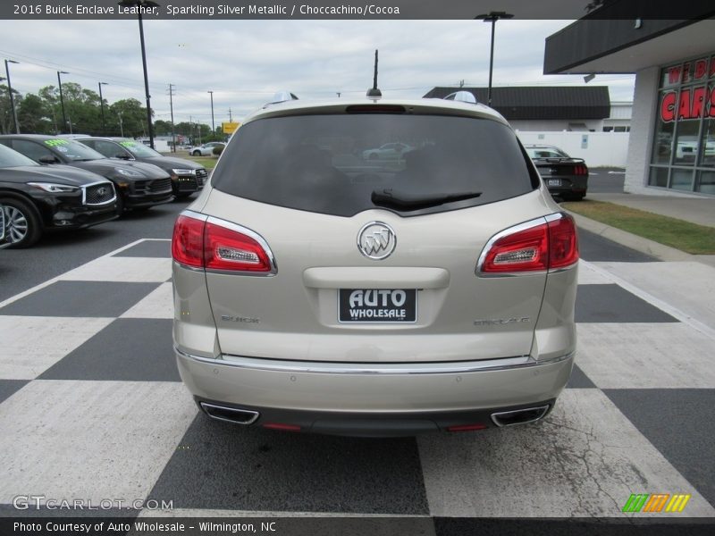 Sparkling Silver Metallic / Choccachino/Cocoa 2016 Buick Enclave Leather