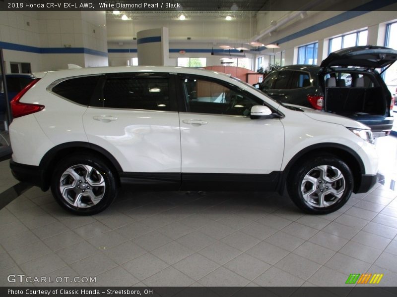 White Diamond Pearl / Black 2018 Honda CR-V EX-L AWD