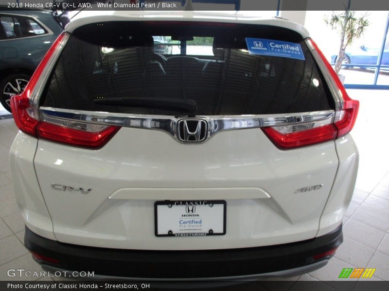 White Diamond Pearl / Black 2018 Honda CR-V EX-L AWD