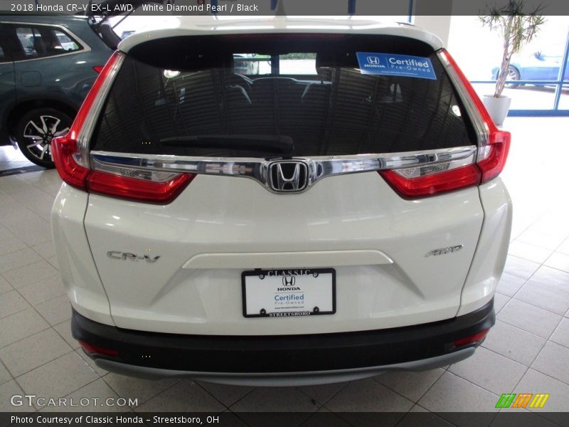 White Diamond Pearl / Black 2018 Honda CR-V EX-L AWD