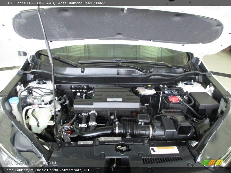 White Diamond Pearl / Black 2018 Honda CR-V EX-L AWD