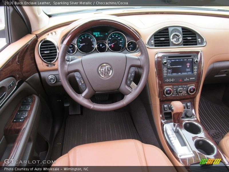 Sparkling Silver Metallic / Choccachino/Cocoa 2016 Buick Enclave Leather