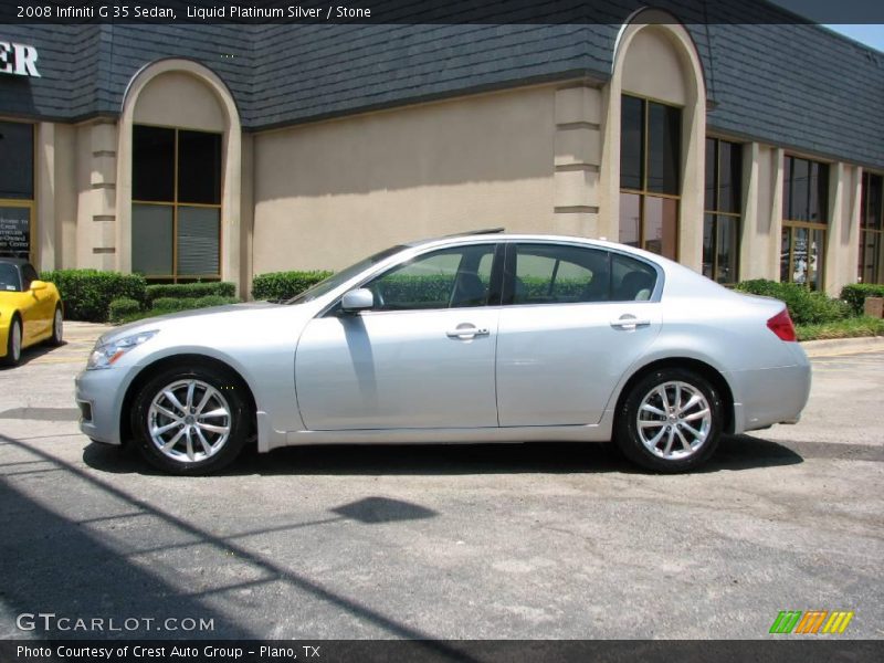 Liquid Platinum Silver / Stone 2008 Infiniti G 35 Sedan