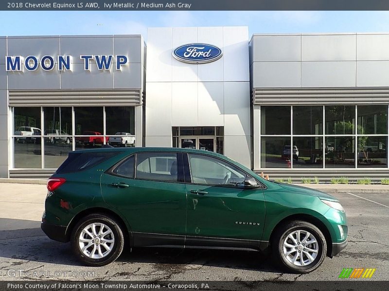 Ivy Metallic / Medium Ash Gray 2018 Chevrolet Equinox LS AWD