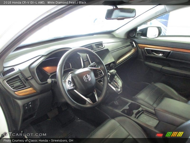 White Diamond Pearl / Black 2018 Honda CR-V EX-L AWD