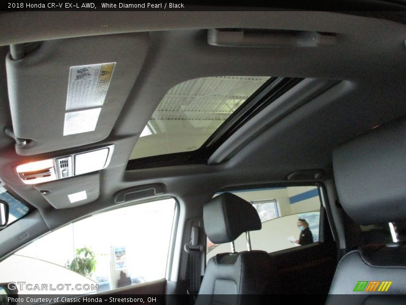 White Diamond Pearl / Black 2018 Honda CR-V EX-L AWD