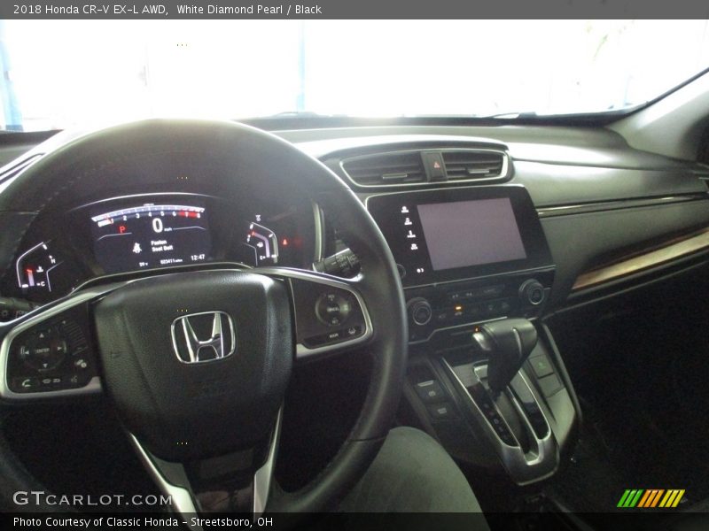 White Diamond Pearl / Black 2018 Honda CR-V EX-L AWD