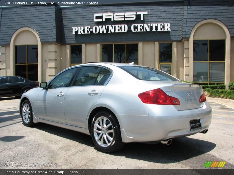 Liquid Platinum Silver / Stone 2008 Infiniti G 35 Sedan