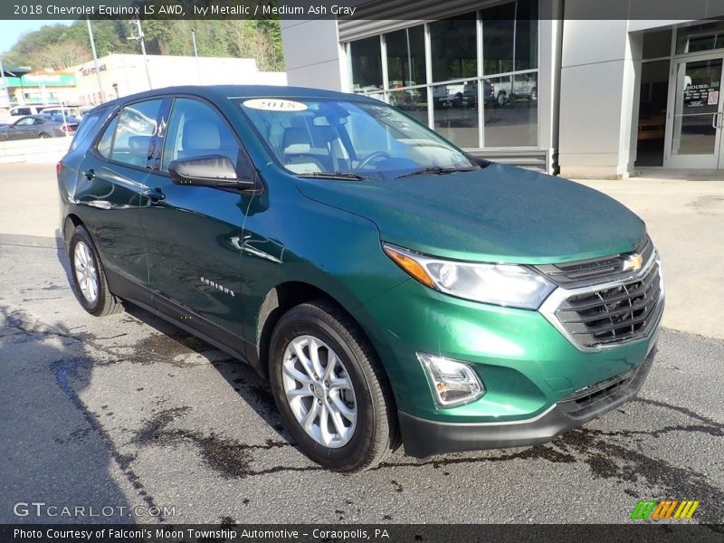 Ivy Metallic / Medium Ash Gray 2018 Chevrolet Equinox LS AWD