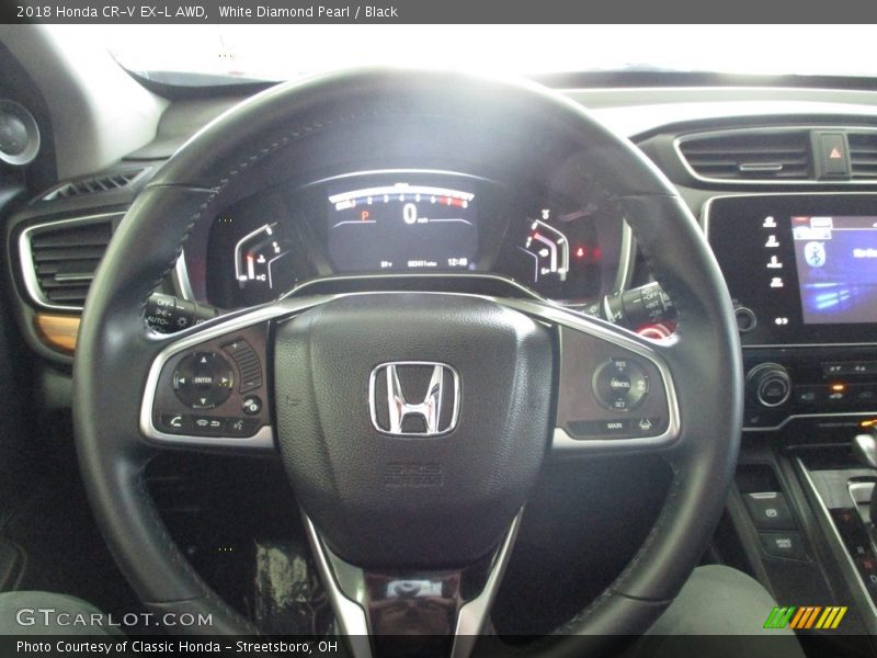 White Diamond Pearl / Black 2018 Honda CR-V EX-L AWD