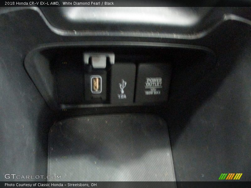 White Diamond Pearl / Black 2018 Honda CR-V EX-L AWD