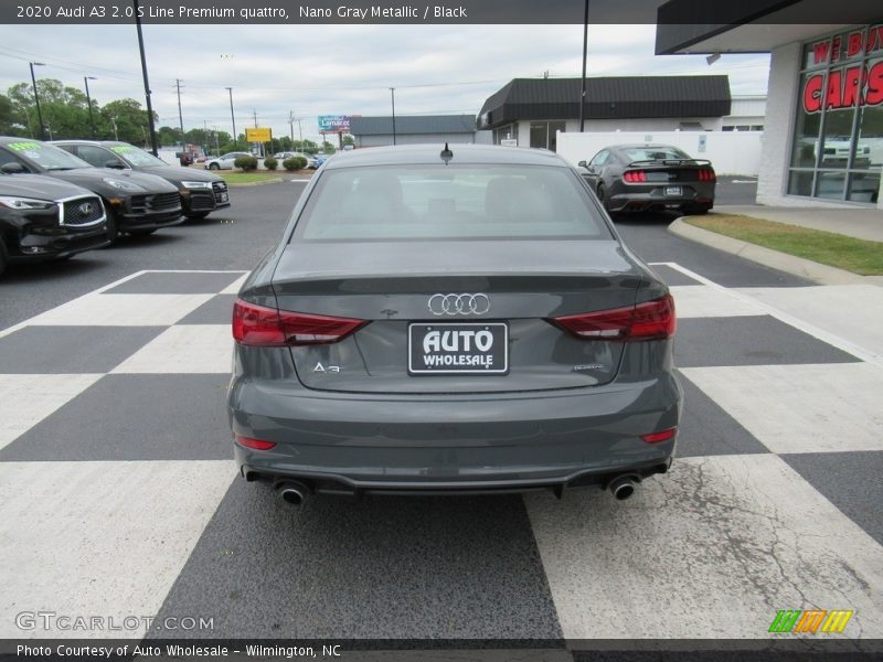 Nano Gray Metallic / Black 2020 Audi A3 2.0 S Line Premium quattro