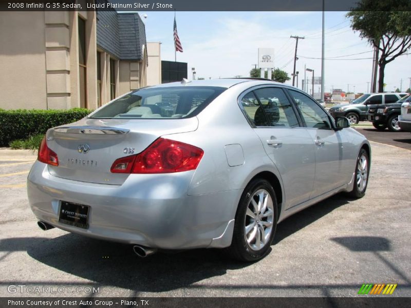 Liquid Platinum Silver / Stone 2008 Infiniti G 35 Sedan