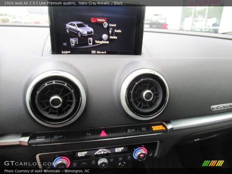 Nano Gray Metallic / Black 2020 Audi A3 2.0 S Line Premium quattro