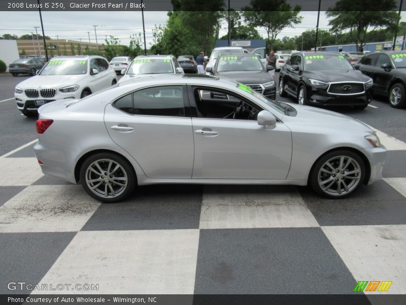 Glacier Frost Pearl / Black 2008 Lexus IS 250