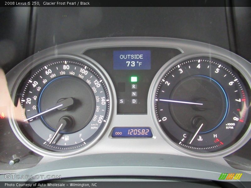 Glacier Frost Pearl / Black 2008 Lexus IS 250