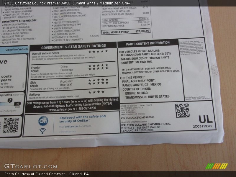 Summit White / Medium Ash Gray 2021 Chevrolet Equinox Premier AWD