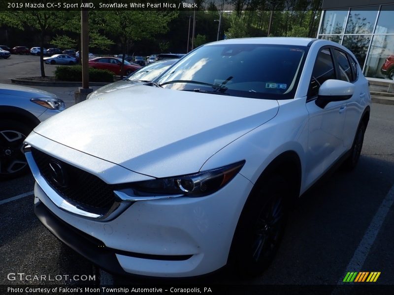 Snowflake White Pearl Mica / Black 2019 Mazda CX-5 Sport AWD