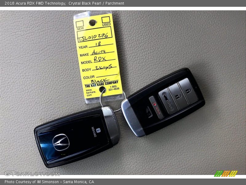 Crystal Black Pearl / Parchment 2018 Acura RDX FWD Technology