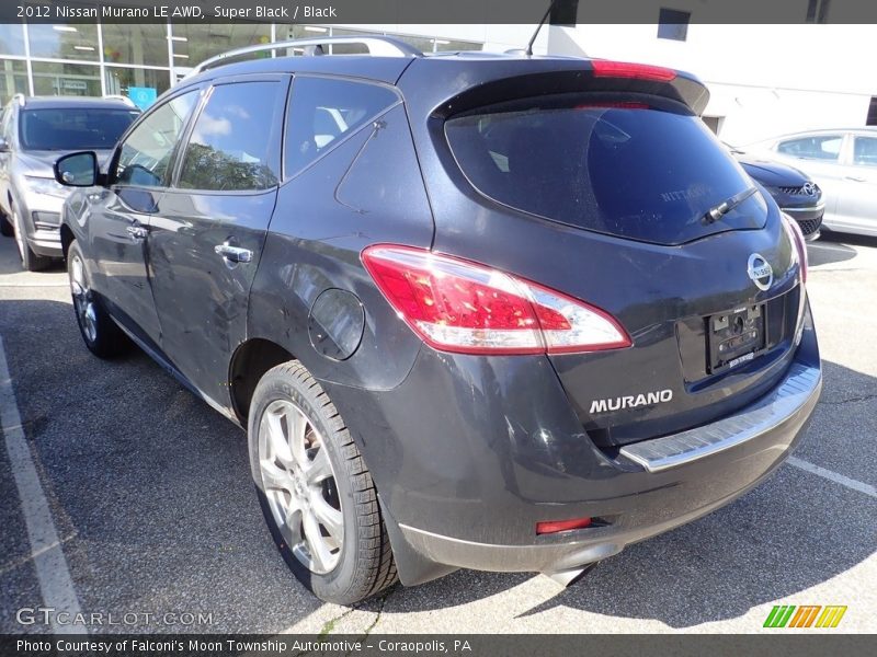 Super Black / Black 2012 Nissan Murano LE AWD