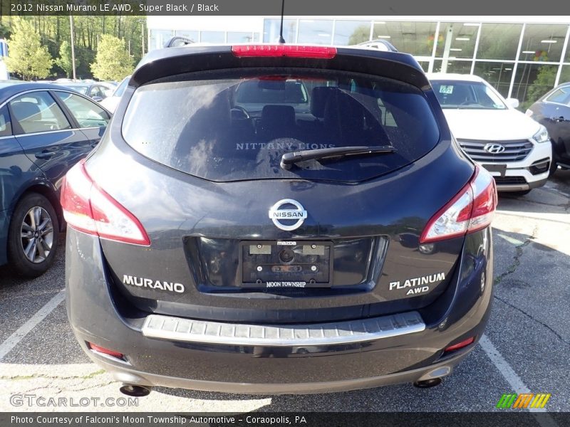 Super Black / Black 2012 Nissan Murano LE AWD