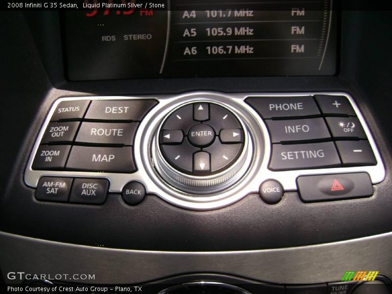 Liquid Platinum Silver / Stone 2008 Infiniti G 35 Sedan