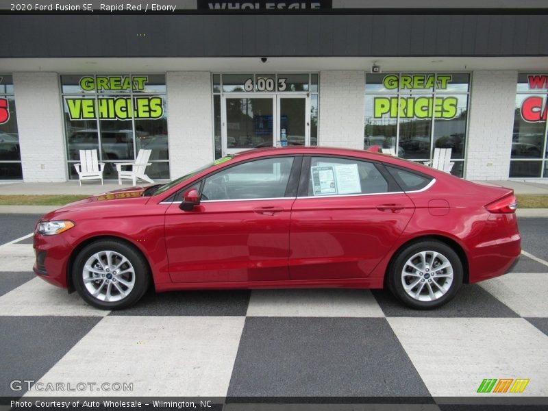 Rapid Red / Ebony 2020 Ford Fusion SE