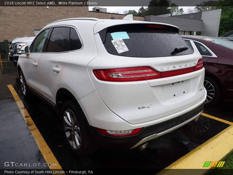 White Platinum / Ebony 2018 Lincoln MKC Select AWD