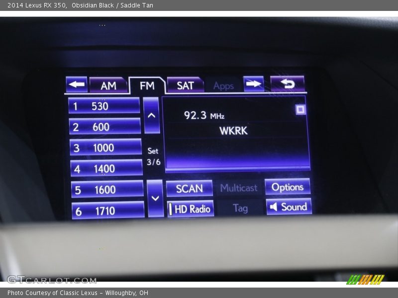 Audio System of 2014 RX 350