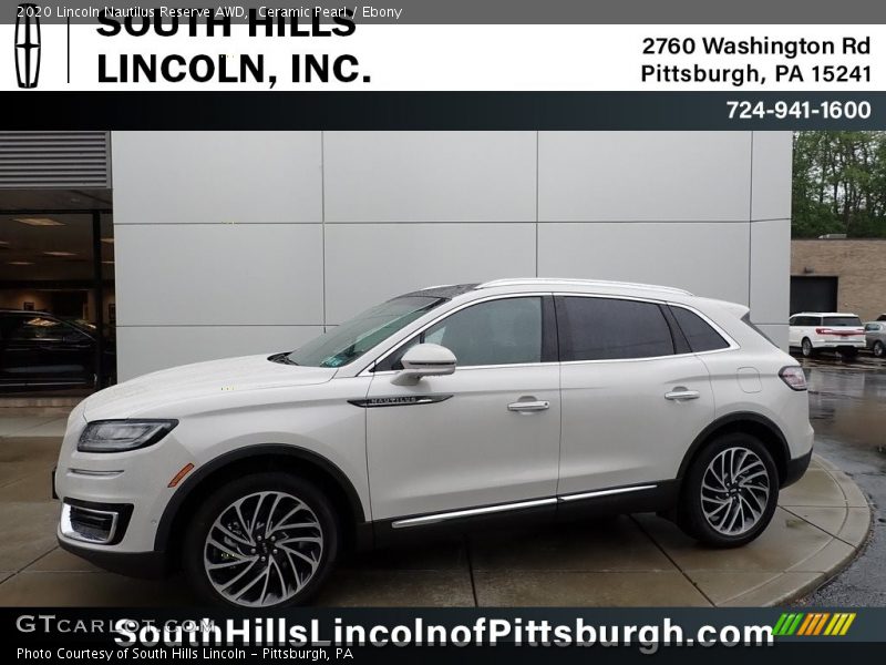 Ceramic Pearl / Ebony 2020 Lincoln Nautilus Reserve AWD
