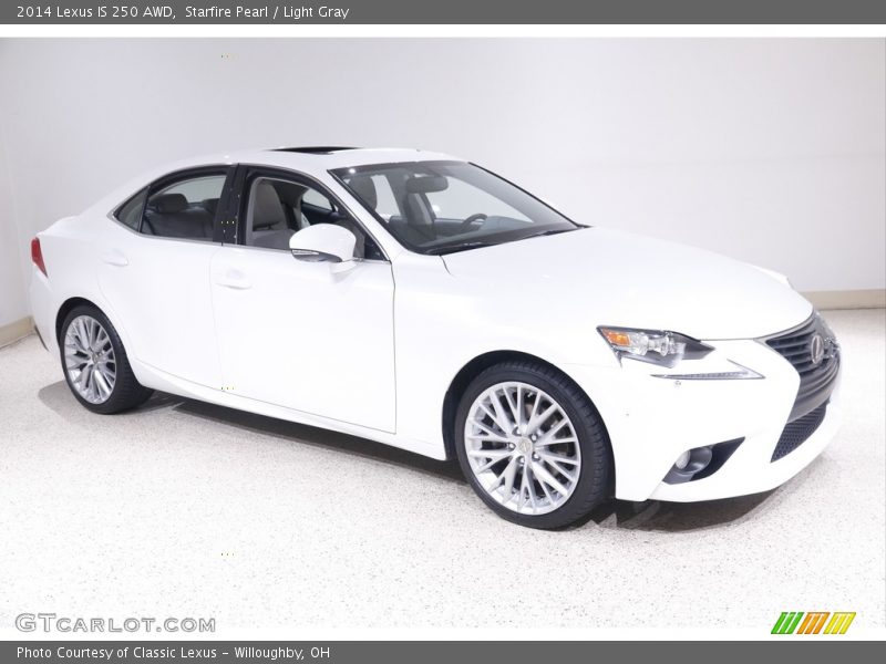 Starfire Pearl / Light Gray 2014 Lexus IS 250 AWD