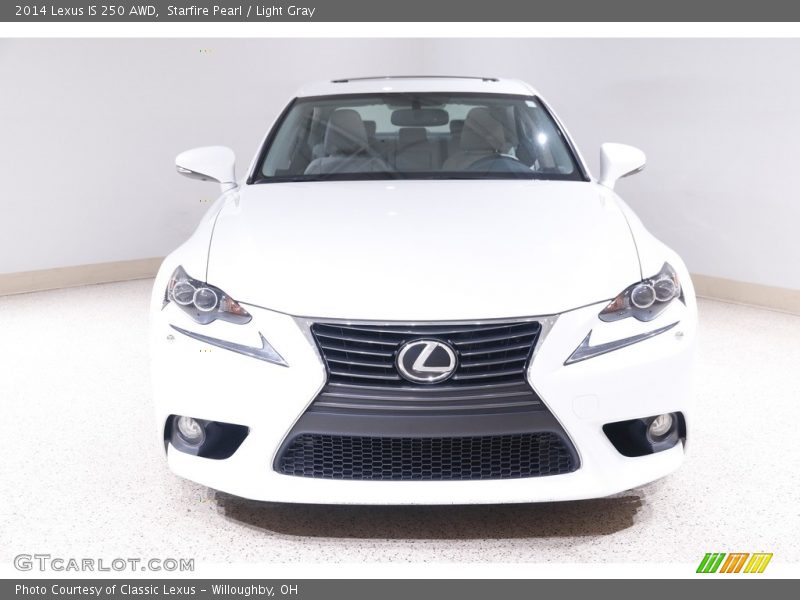 Starfire Pearl / Light Gray 2014 Lexus IS 250 AWD